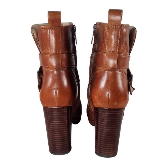 Clarks Brown Leather Heeled Boots, Size 8.5 - Picture 7 of 8